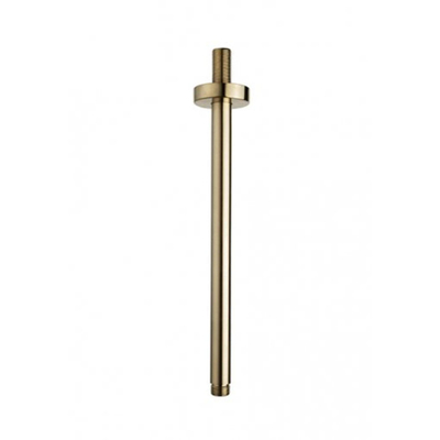 Wiesbaden luxe douche-arm rond plafondbevestiging 30cm geborsteld messing (goud)