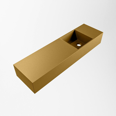 Mondiaz TYNE Fontein - 80x23x12cm - wasbak Rechts - zonder kraangaten - solid surface - Oro