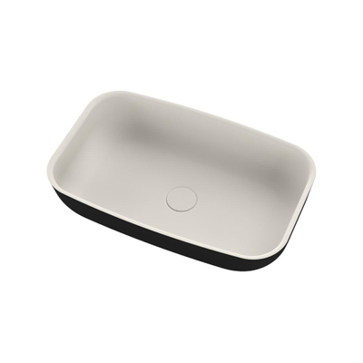 Ideavit Solidpool waskom - 55x55x13cm - Solid surface - Rechthoek - Mat Zwart