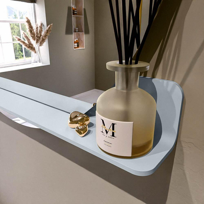 Mondiaz SPOT Badkamerspiegel - rond 110cm - spiegelplanchet - kleur Clay