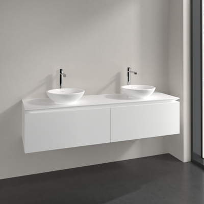 Villeroy & Boch Legato onderkast met 2 laden voor 2 waskommen 160x50x38cm matwit