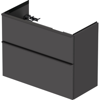 Duravit D-Neo wastafelonderkast 81x62.5x37.2cm 2 lades Grafiet Mat