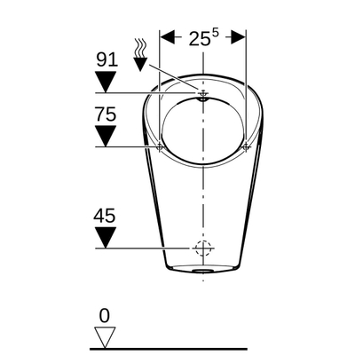 GeberitRenovageberit renova m urinoir a.i. onder of achter uitlaat keratectWit