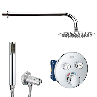 GROHE Grohtherm Smartcontrol Regendoucheset Inbouw - hoofddouche 20 cm - wandarm chroom