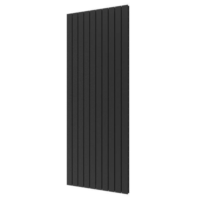 Plieger Cavallino Retto designradiator verticaal dubbel middenaansluiting 2000x754mm 2146W zwart grafiet (black graphite)