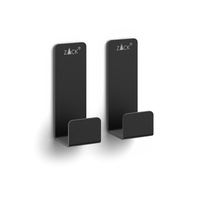 Zack POTES Handdoekhaak - klein - set van 2 - zwart