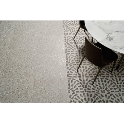 Ceramiche Coem wand- en vloertegel - 60x60cm - 10mm - Vierkant - gerectificeerd - Terrazzo - Licht Grijs mat