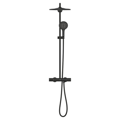 Grohe Rainshower douchesysteem thermostatisch met handdouche 3 straalsoorten phantom black