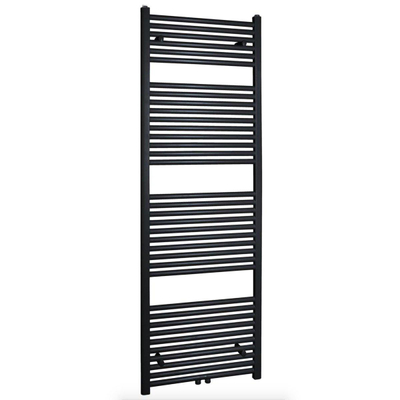 Wiesbaden Elara sierradiator antraciet 181.7x45cm midden onder aansluiting