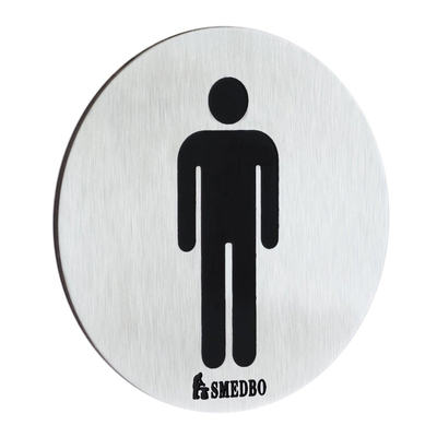 Smedbo Xtra Pictogram - 7.6x7.6x0.6cm - zelfklevend - RVS Chroom