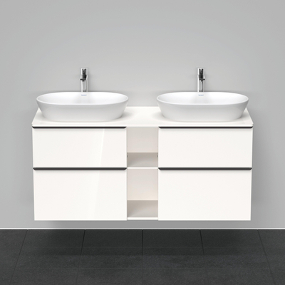 Duravit D-Neo wastafelonderkast 140x66.4x55cm 4 lades wit Hoogglans