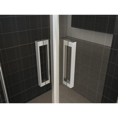 Wiesbaden Uni douchecabine met 2 draaideuren 90x90x200cm helder glas 8mm NANO Chroom