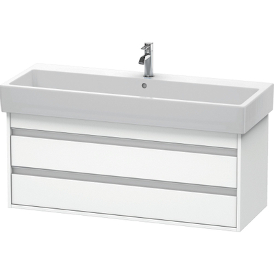 Duravit Ketho Wastafelonderkast 115x44x48cm Standaard greep met softclose spaanplaat wit Mat