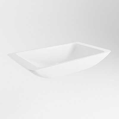 Mondiaz Topi Waskom - 59.5x34.5x10cm - rechthoek - opbouw - Solid Surface Talc