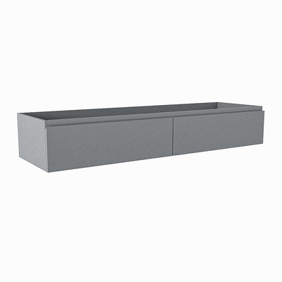 Mondiaz FOGE wastafelonderkast - 150x45x25cm - 2 lades - uitsparing rechts - softclose - Plata