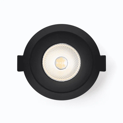 WhyLed inbouwspot - LED - 9watt - dimbaar - 4000K - IP44 - niet kantelbaar - zwart mat