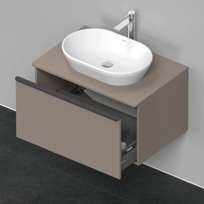 Duravit D-Neo wastafelonderkast 80x45.9x55cm 1 lade Basalt Mat