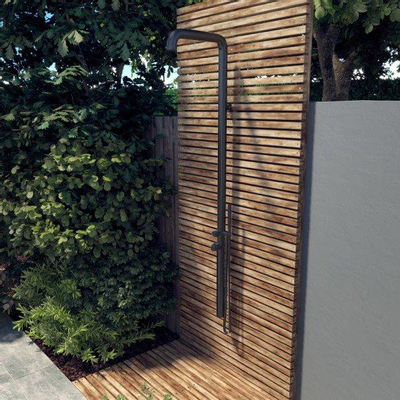 FugaFlow Douchepaneel - RVS 316 - handdouche - wandmodel - mat zwart