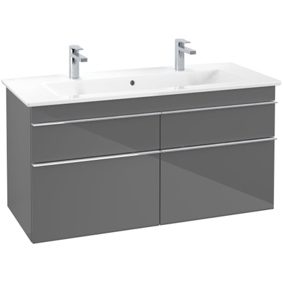 Villeroy & Boch Venticello wastafelonderkast 115.3x59cm 4x lade glossy grey