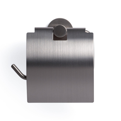 Ozean Eternal Toiletrolhouder - met klep - rond - RVS SHOWROOMMODEL