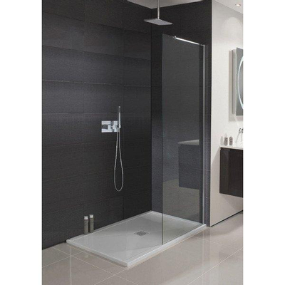 Crosswater Design New inloopdouche met muurprofiel 60x195cm zilver profiel helder glas