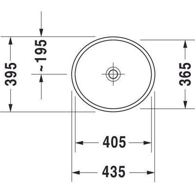 Duravit Starck 2 opzetkom zonder overloop zonder kraangat 44x40cm wit