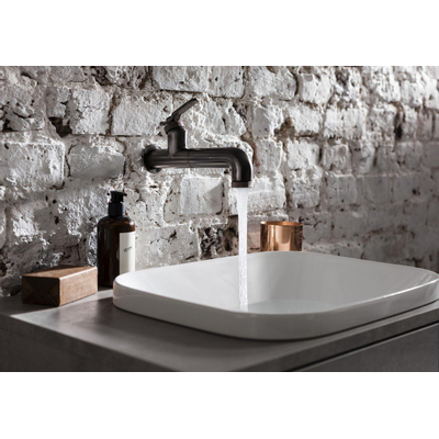 Crosswater Union Wastafelkraan - inbouw - enkel - geborsteld zwart chroom