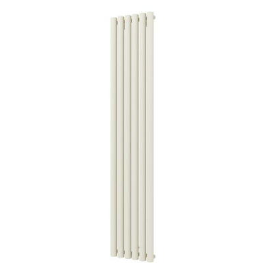 Plieger Trento designradiator verticaal met middenaansluiting 1800x350mm 814W wit structuur