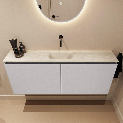 MONDIAZ TURE-DLUX 120cm toiletmeubel Cale. EDEN wastafel Ostra positie midden. Zonder kraangat.