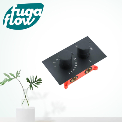 FugaFlow Eccelente Sobrado Badkamer Thermostatische Inbouwkraan - inbouwdeel - mat zwart