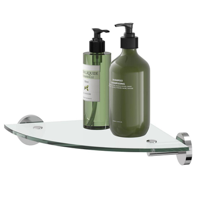 Tiger Boston Planchet - 25x25x5cm - hoekmodel - gepolijst RVS/helder glas