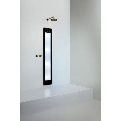 Sunshower Round Plus L infrarood + UV licht inbouw 185x33x10cm full body Black