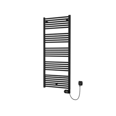 Plieger Elba Electrical elektrische designradiator - 1462X500mm - met thermostaat - 700w - mat zwart