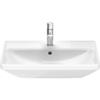 Duravit D-Neo wastafel 65x44x17cm 1 kraangat rechthoek Keramiek Wit