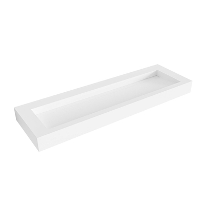 Mondiaz AVON Vrijhangende wastafel - 150cm - wasbak midden - rand 12cm - Solid surface Talc