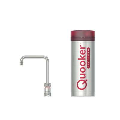 Quooker Classic Nordic Square kokendwaterkraan - draaibare uitloop - PRO3 reservoir - Warm / kokend water - RVS