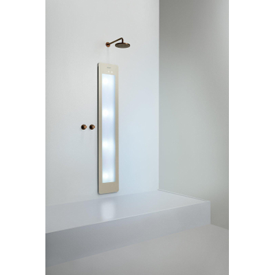 Sunshower Round Plus L infrarood + UV licht inbouw 185x33x10cm full body Sand White