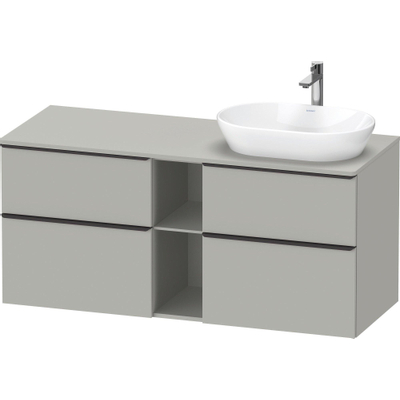 Duravit D-Neo wastafelonderkast 140x66.4x55cm 4 lades Betongrijs Mat