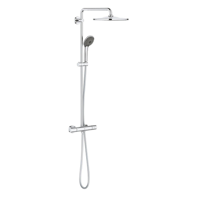 GROHE Vitalio Regendoucheset - hoofddouche 31cm - handdouche rond - thermostatisch - chroom