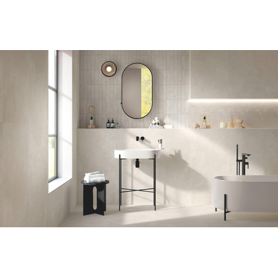 Fap Ceramiche Nobu wand- en vloertegel - 6x24cm - Natuursteen look - White mat (wit)