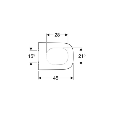 Geberit Smyle Square closetzitting met deksel sandwichvorm topfix wit