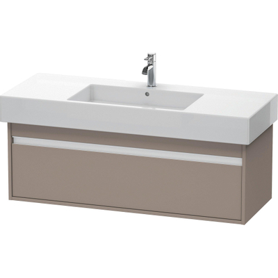 Duravit Ketho Wastafelonderkast 120x45.5x41cm 1 lade Standaard greep met softclose spaanplaat Basalt Mat