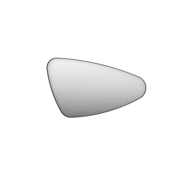 INK SP22 Spiegel - 120x4x70cm - organisch - in stalen kader - rechts aluminium zwart mat