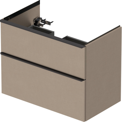 Duravit D-Neo wastafelonderkast 81x62.5x46.2cm 1 lade Linnen Mat