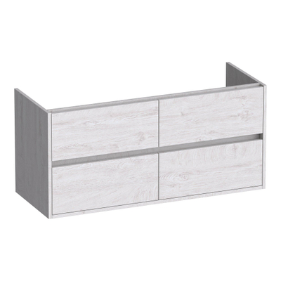 BRAUER Adore wastafelonderkast - 120x46x55cm - 4 softclose lades - greeploos - 2 sifon uitsparingen - Forest Seashell