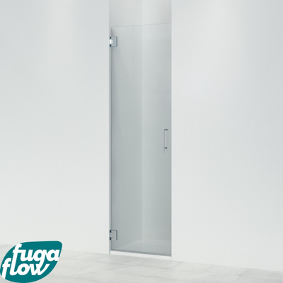 FugaFlow Efficiente Vetro Douchedeur - 60x200cm - profielloos - veiligheidsglas - anti kalk - chroom