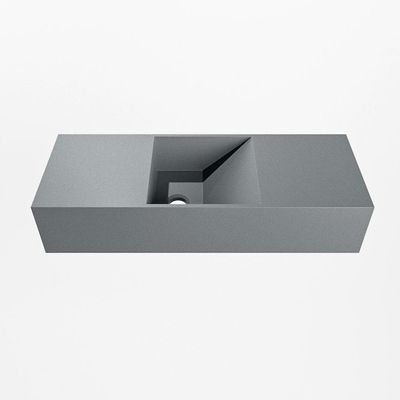 Mondiaz TYNE Fontein - 60x23x12cm - wasbak midden - zonder kraangaten - solid surface - Plata