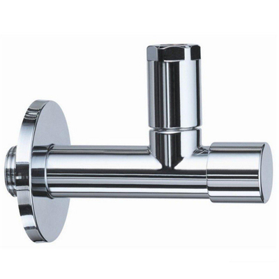 Hotbath Pal hoekstopkraan rond met filter 1/2" nikkel geborsteld TWEEDEKANS