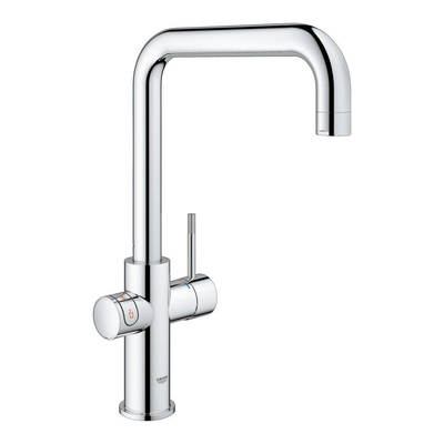 GROHE Red Keukenkraan - hoog - 3 in 1 - u uitloop - l size boiler - chroom