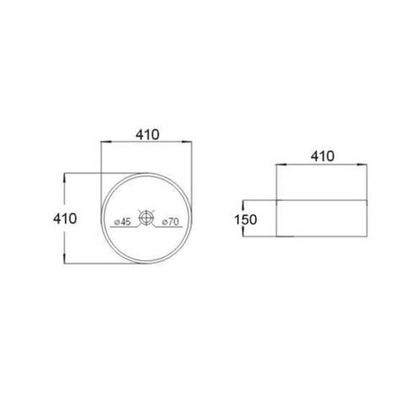 Best Design Class wastafel 41cm hoogte 15cm